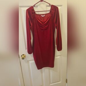 Holiday Red Velvet Dress